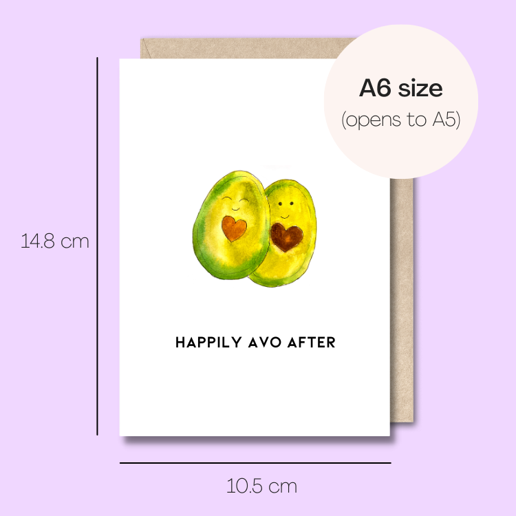 Example showing the size of the card. 14.8cm high x 10.5cm wide