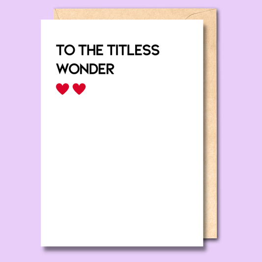 To the titless wonder