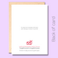 Back of the greeting card with text saying "50 cents from the sale of this card went directly to Cancer Council SA.” At the bottom of the page there is the Unseasoned Greetings logo and it says "Thoughtful cards for thoughtful humans. Printed on locally sourced recycled paper."