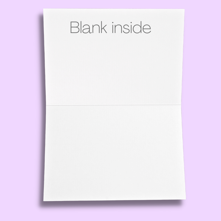 The inside of the blank card