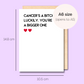 Example showing the size of the card. 14.8cm high x 10.5cm wide